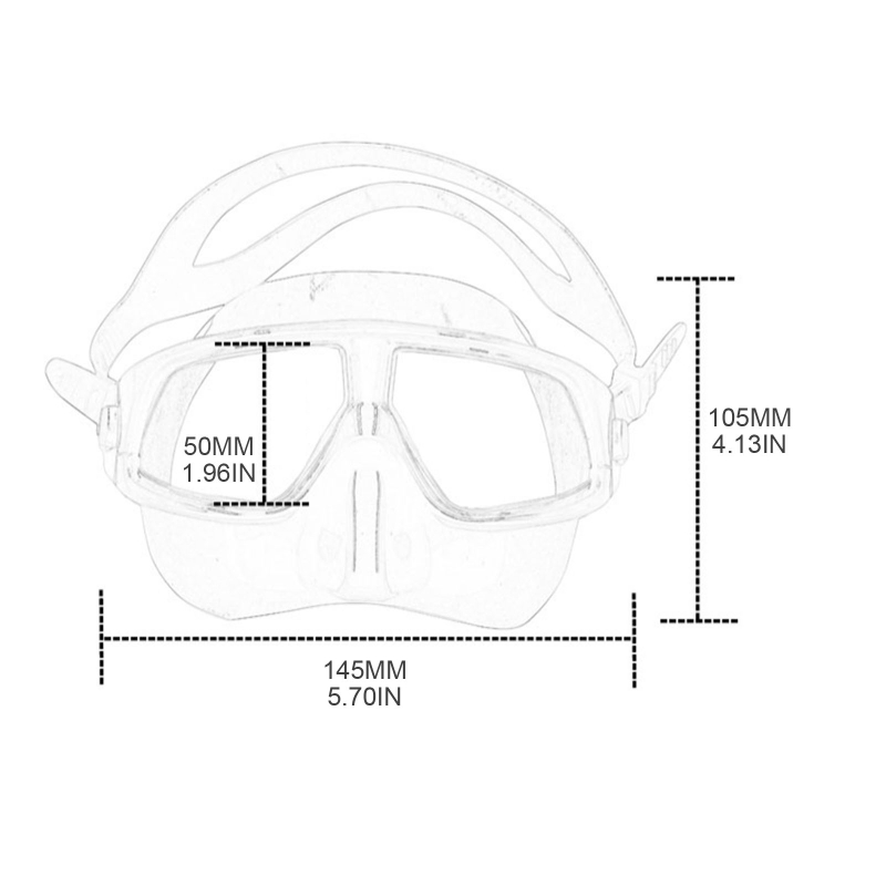 Mặt nạ ống thở có ống thở góc  - đánh giá và giá Freediving Mask Set